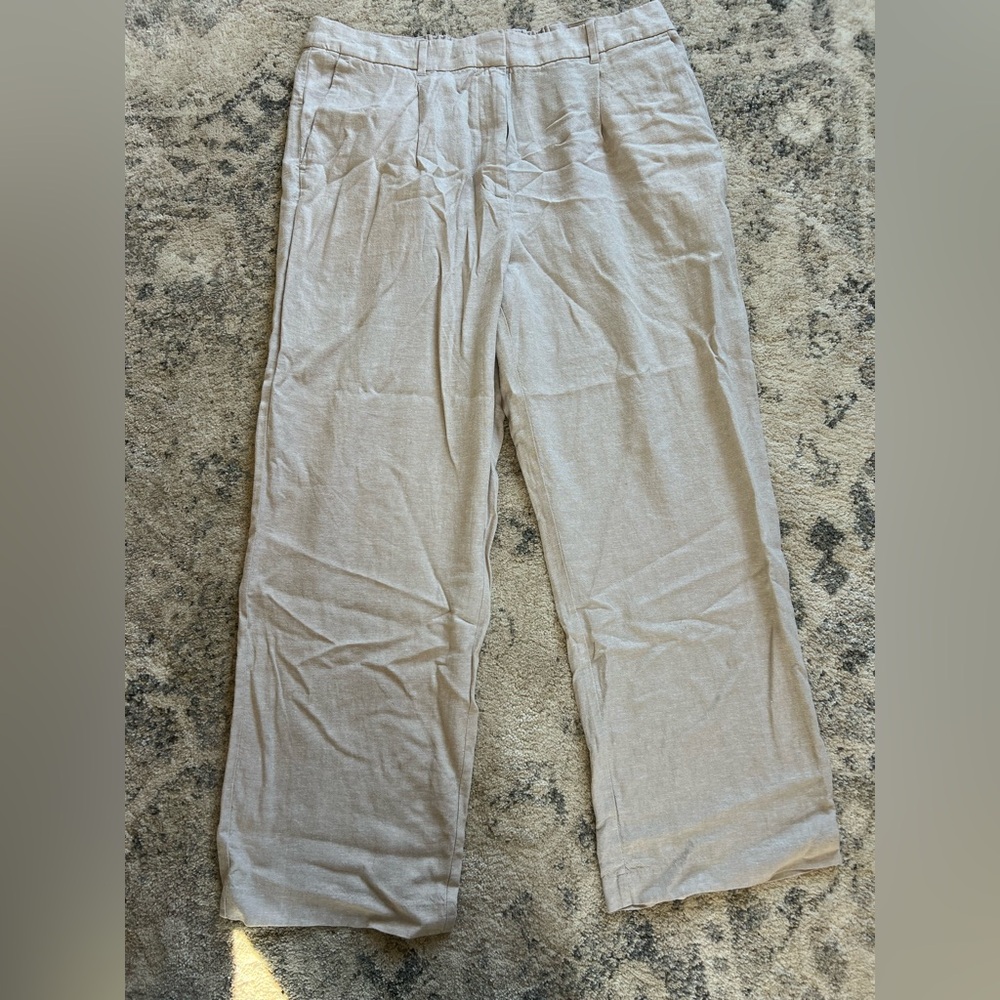 Old Navy Beige Wide Leg Trousers